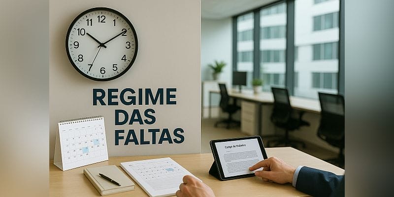 Funcionário a usar computador para registar faltas no Software de Recursos Humanos.