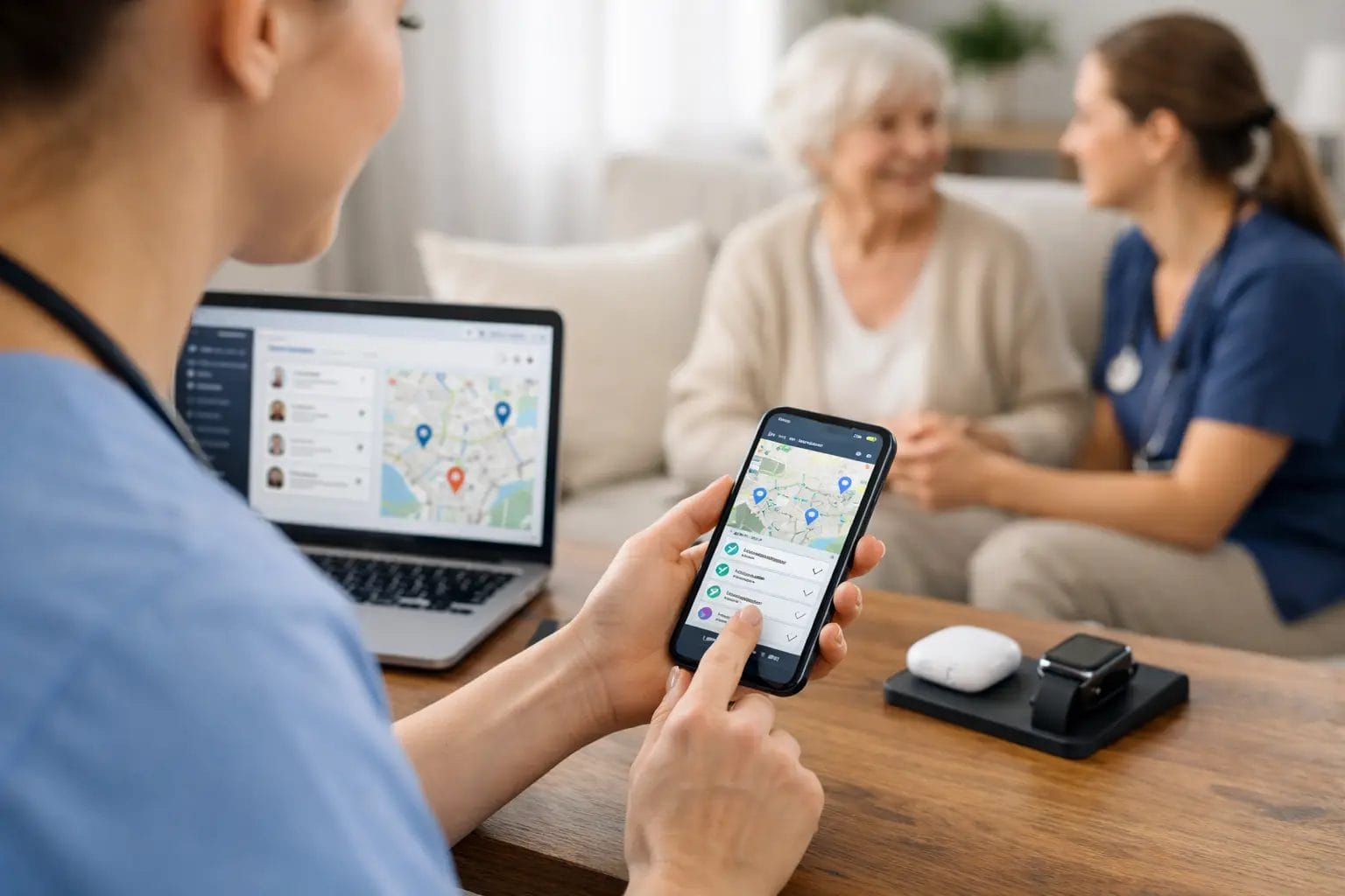 Software de gestão de apoio domiciliário em tempo real